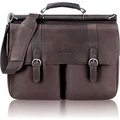 Solo SoloÂ Laptop Portfolio, , For 16" Notebook, 16-1/2"W X 5"D X 13"H, Leather, Espresso D5353